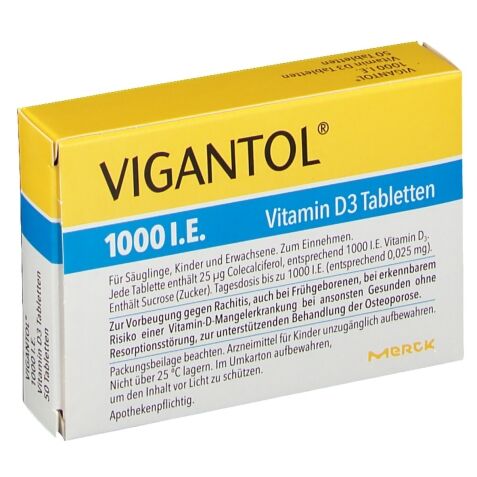 Вигантол 1000 М.Е. Vigantol 1000 I.E., 50 шт. из Германии в таблетках ...