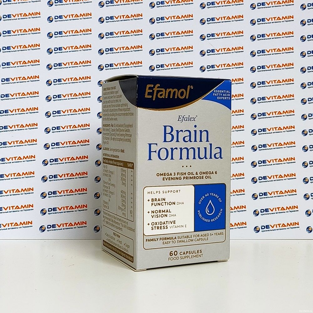 Efamol brain Эфамол брейн, капсулы, 60 шт, улучшение работы мозга,  Великобритания