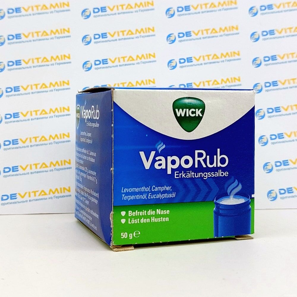 WICK VapoRub Мазь от простуды, 50 гр, Германия купить по цене 1990 в  интернет-магазине devitamin24