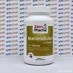 Mariendistel + Cholin ZeinPharma Расторопша с холином для печени, 100 шт, Германия