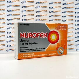 Nurofen Junior 125 mg Нурофен для детей от 2 лет, 10 свечей, Германия