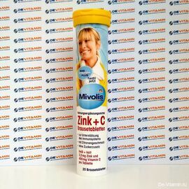 Zink + vitamin C Цинк и витамин С, шипучие таблетки, 20 шт, Германия