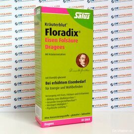 Floradix Eisen Folsäure Флорадикс с железом и фолиевой кислотой, 84 шт, Германия