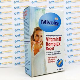 Mivolis Vitamin B Комплекс витаминов группы B, 60 капсул, Германия