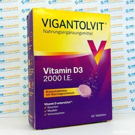 Vigantolvit 2000 I.E., Вигантолвит 2000 ед 60 шипучих таблеток, витамин D3, Германия