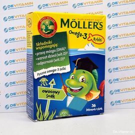 Mollers Omega Омега-3 для детей, 36 рыбок, Норвегия