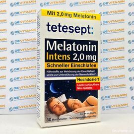 Tetesept Melatonin Мелатонин для сна, 30 шт, Германия