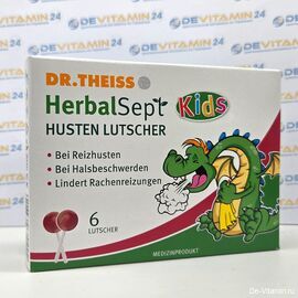 Леденцы от кашля DR. THEISS HerbalSept для детей, 6 шт, ГерманияЛеденцы от кашля DR. THEISS HerbalSept для детей, 6 шт, Германия