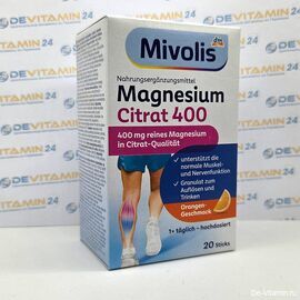 Magnesium Цитрат магния 400 мг, 20 саше, Германия