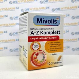 Мультивитамины от A до Z для взрослых, 100 таблеток, Германия