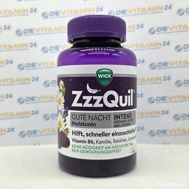 Wick ZzzQuil Gute Nacht Intens Средство от бессоницы с мелатонином, 60 шт, Германия