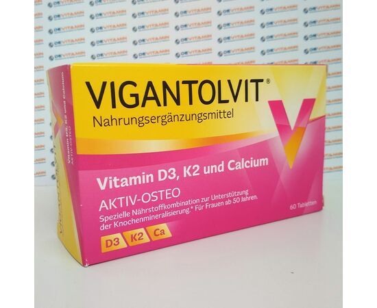 Vigantolvit Вигантолвит Остео витамин D3, K2 и кальций, 60 капсул, ГерманияVigantolvit Вигантолвит Остео витамин D3, K2 и кальций, 60 капсул, Германия