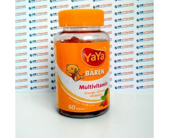 Мультивитамины YAYABAREN, жевательные мишки, 60 шт, Германия