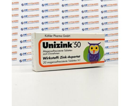 Unizink 50 Препарат Цинка, 20 шт, Германия