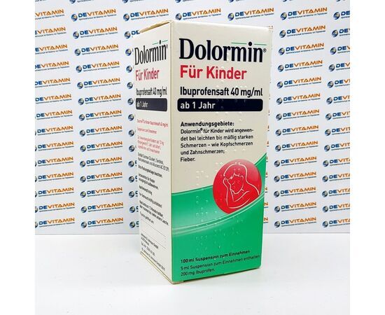 Dolormin Долормин для детей от 1 года,  40 мг/мл ибупрофена, 100 мл, Германия