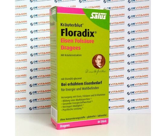 Floradix Eisen Folsäure Флорадикс с железом и фолиевой кислотой, 84 шт, Германия