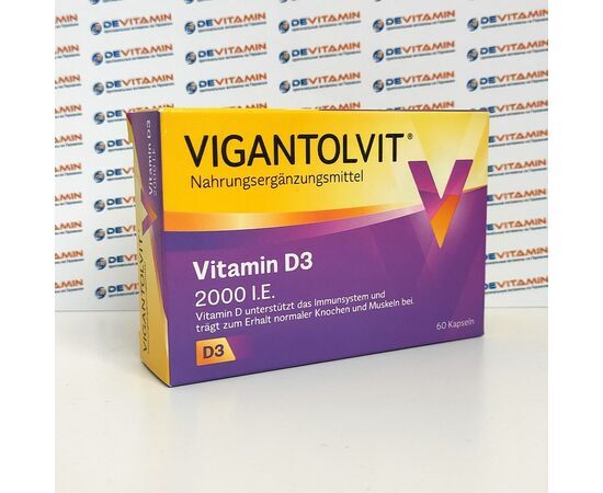 Vigantolvit 2000 I.E., Вигантолвит 2000 ед 60 капсул, витамин D3, Германия