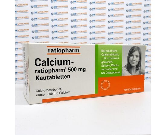 Calcium-ratiopharm 500 mg Кальций 500 мг, 100 таблеток, Германия