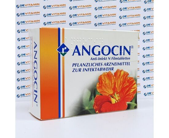 Angocin от инфекций, при бронхите, синусите, цистите, 100 таблеток, Германия