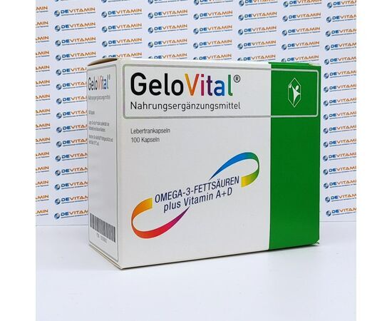 GeloVital Геловитал пищевая добавка в Омегой-3, А, D, 100 шт, Германия
