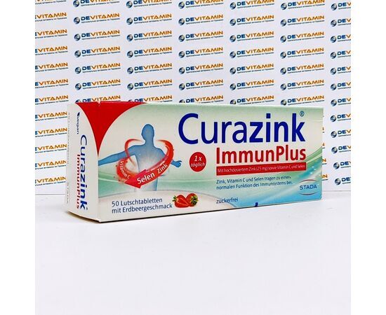 Curazink ImmunPlus Курацинк для иммунитета, с цинком, селеном и витамином С, 50 шт, Германия