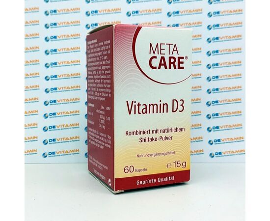 Meta Care D3 Витамин Д3 5600 ед, 60 капсул, Германия