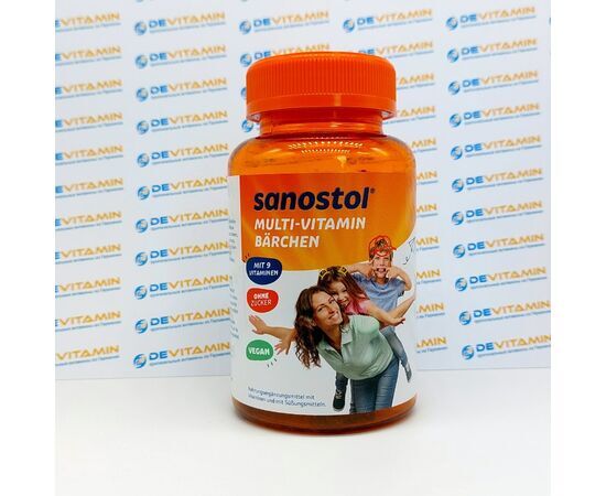 Sanostol Multi-Vitamin Саностол мультивитаминные мишки, 60 мишек, Германия