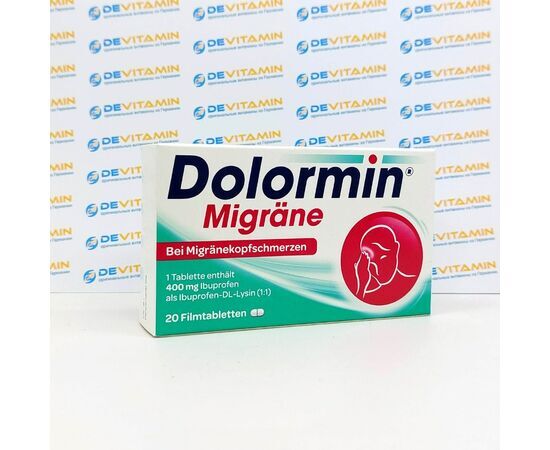 Dolormin Migräne Долормин при головной боли, 20 шт, Германия