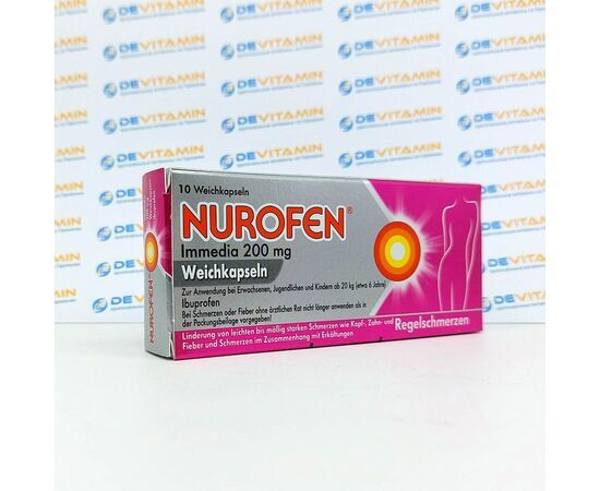 Nurofen Immedia 200 mg Нурофен 200 мг ибупрофена, 10 капсул, Германия