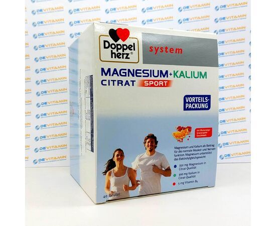 Doppelherz MAGNESIUM + KALIUM Магний с калием в гранулах, 40 шт, Германия