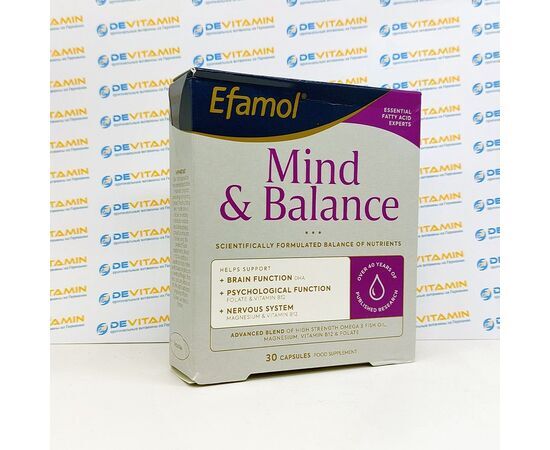 Efamol Mind and Balance Эфамол Разум и Спокойствие, 30 капсул, Великобритания