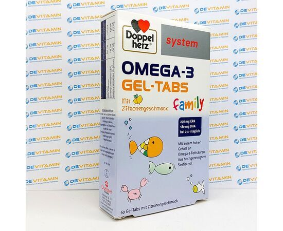 Doppelherz Omega-3 Gel-Tabs Омега-3 в жевательных капсулах, 60 капсул, Германия