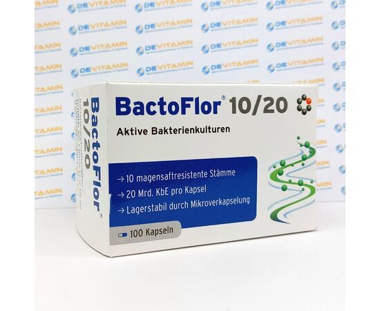 BactoFlor 10/20 Бактофлор пробиотик молочнокислыми бактериями и инулином, 100 шт, Германия