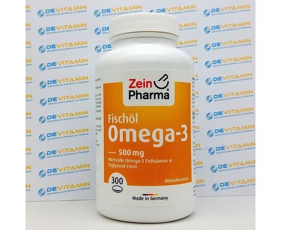 Omega 3 ZeinPharma Омега 3 500 мг, 300 шт, Германия