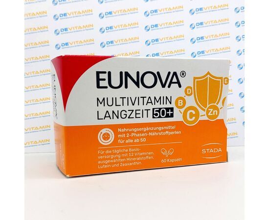 EUNOVA Langzeit 50+ Мультивитамины для людей от 50 лет, 60 шт, Германия