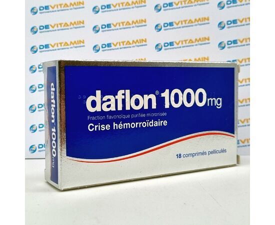 Daflon 1000 mg Дафлон 1000 мг при варикозе и геморрое, 18 шт, Франция