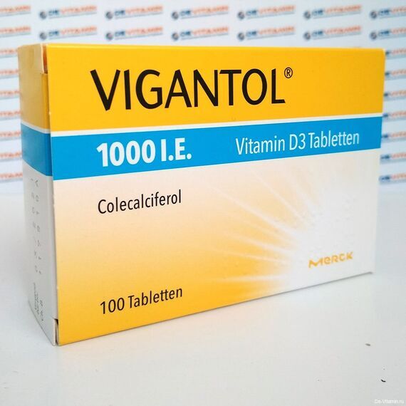 Вигантол 1000 М.Е. Vigantol 1000 I.E., 100 шт. из Германии в таблетках (бывш. Вигантолеттен)