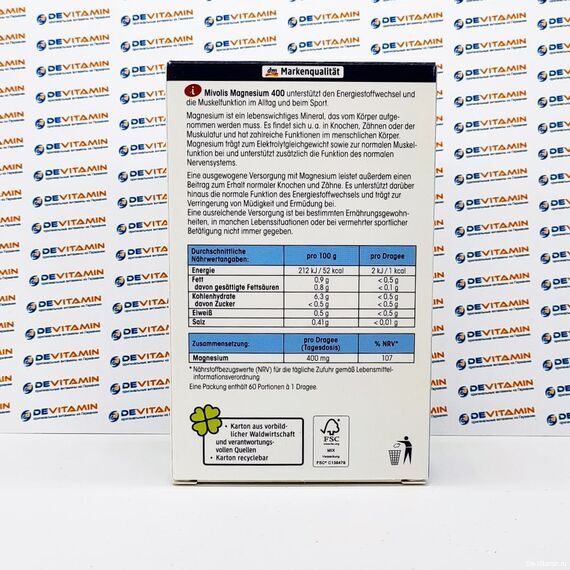 Magnesium 400 Магний 400 мг, 60 капсул, Германия