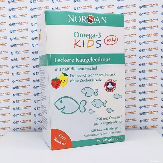 Norsan Omega-3 Kids Омега-3 для детей, жевательные капсулы, 120 капсул, Германия
