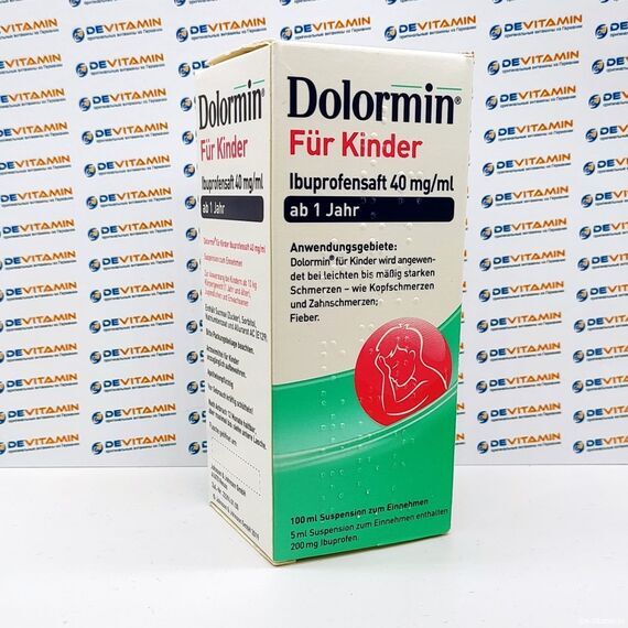 Dolormin Долормин для детей от 1 года,  40 мг/мл ибупрофена, 100 мл, Германия