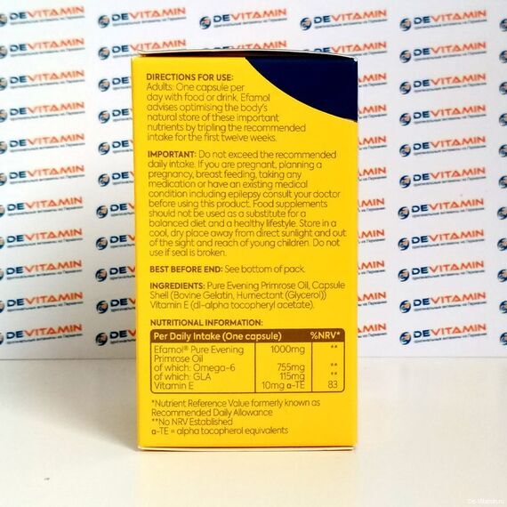 Efamol Woman pure evening primrose oil Эфамол Вуман, 30 капсул, Великобритания