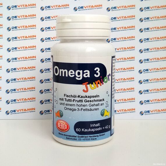 OMEGA-3 Junior, Омега-3 Джуниор для детей, 60 капсул, Германия