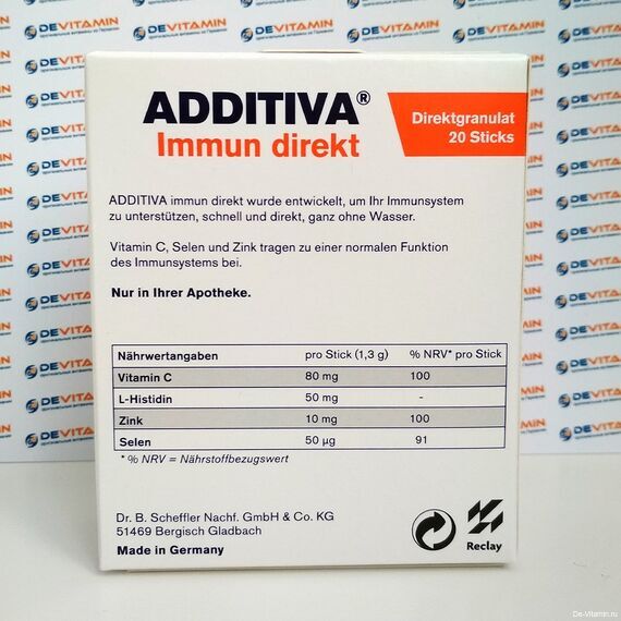Additiva Immun direkt Аддитива Мультивитамины для иммунитета, 20 стиков, Германия