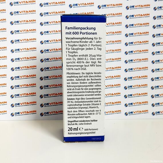 Dr. Jacob´s Vitamin D3 Öl Витамин Д3 в каплях в жидком виде, 20 мл, Германия Dr. Jacob´s Vitamin D3 Öl Витамин Д3 в каплях в жидком виде, 20 мл, Германия