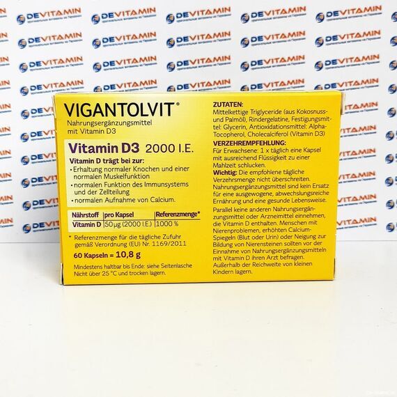 Vigantolvit 2000 I.E., Вигантолвит 2000 ед 60 капсул, витамин D3, Германия Vigantolvit 2000 I.E., Вигантолвит 2000 ед 60 капсул, витамин D3, Германия