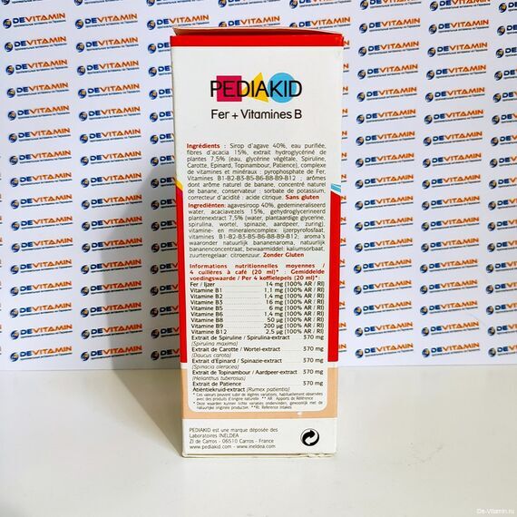 PEDIAKID Fer + Vitamines B Педиакид Железо и витамины группы В, 125 мл, Франция