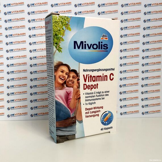 Mivolis Vitamin C Витамин С, 40 шт, Германия