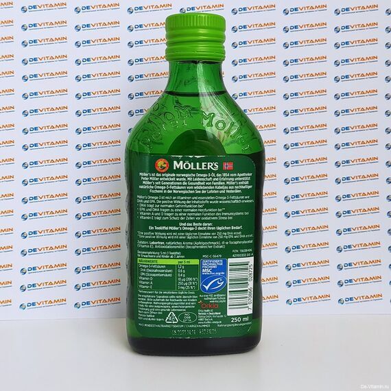 Mollers Omega-3 Apfel Меллерс Омега-3 с яблочным вкусом, 250 мл, Германия