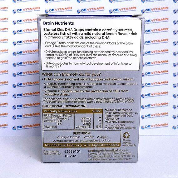 Efamol Kids Omega-3 DHA Drops Эфамол Омега-3 для детей в каплях, 60 мл, Великобритания