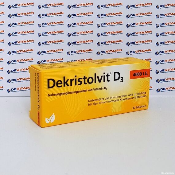 Dekristolvit D3 4000 I.E. Декристолвит Д3 4000 М.Е., 30 шт, Германия